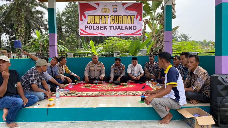Polsek Tualang Terus Gelar Jumat Curhat, Lebih Dekat dengan Masyarakat